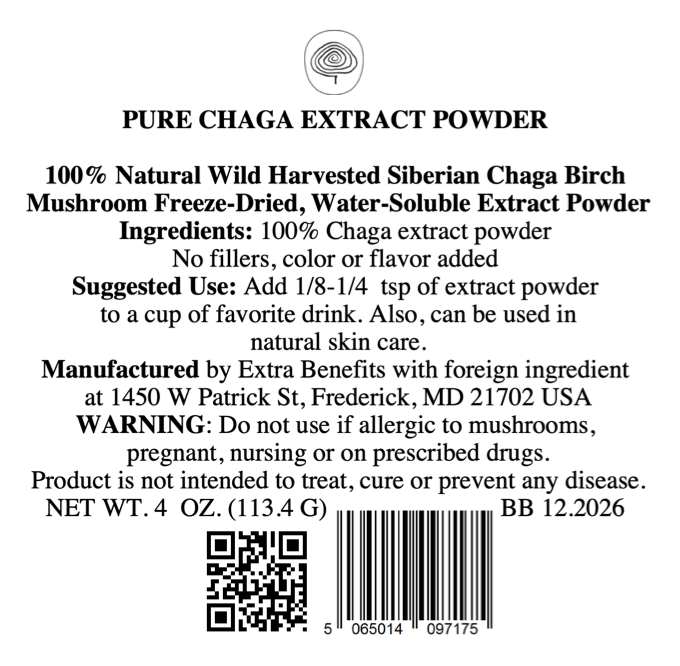 SIBERIAN CHAGA FREEZE-DRIED EXTRACT POWDER 4 oz