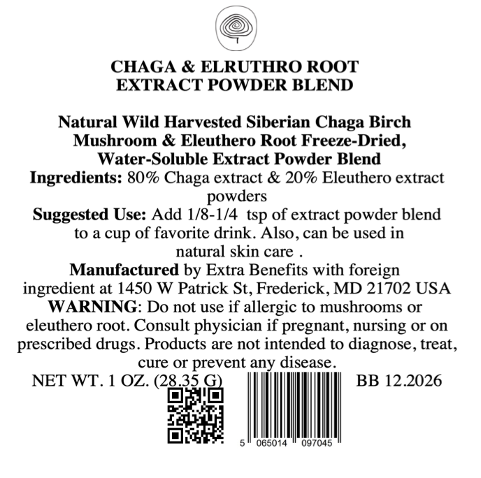 CHAGA & ELEUTHERO ROOT EXTRACT BLEND 1 oz