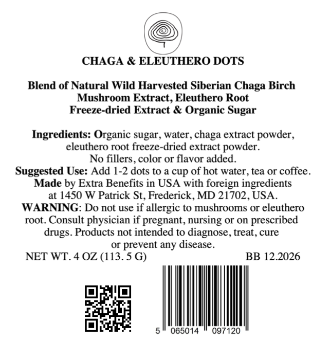 CHAGA & ELEUTHERO SUGAR DOTS/CUBES 4 oz