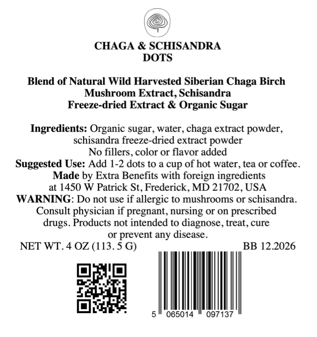 CHAGA & SCHISANDRA SUGAR DOTS/CUBES 4 OZ