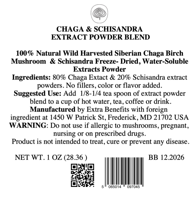 CHAGA & SCHISANDRA EXTRACT POWDER BLEND 1 oz