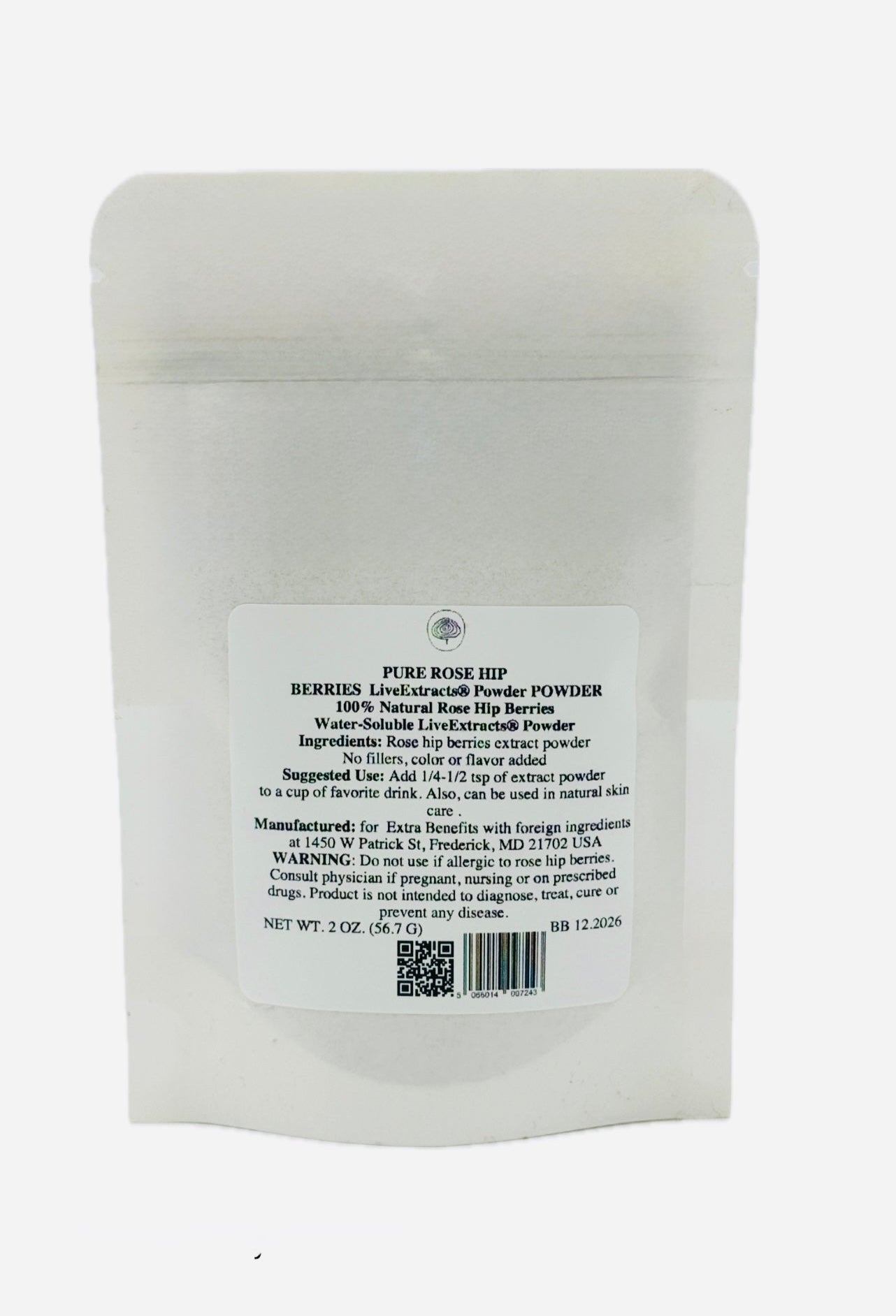ROSE HIP WATER-SOLUBLE LiveExtracts® POWDER 2 oz.