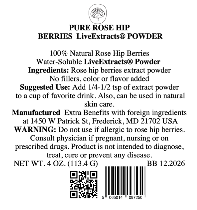 ROSE HIP WATER-SOLUBLE LiveExtracts® POWDER 4 oz.