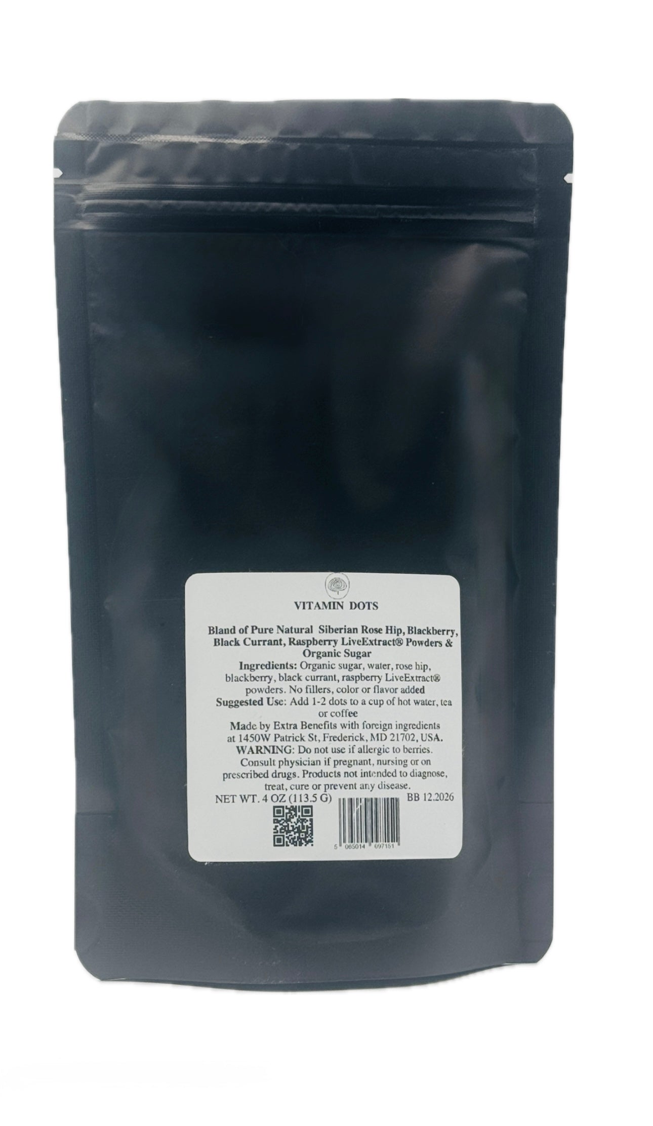 VITAMINS DOTS BERRIES & SUGAR BLEND LiveExtracts® POWDER 4 oz