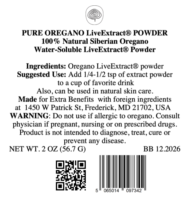 OREGANO WATER-SOLUBLE LiveExtract® POWDER 2 oz