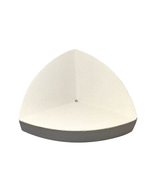 MINIMALIST TRIANGLE WHITE CEMENT SCENT HOLDER 4 1/2 " x 4 1/2" x 1"